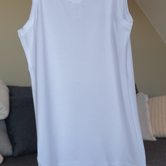 Simple white tank top Velvet Italian design