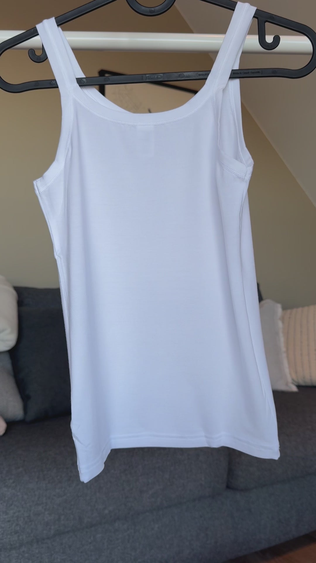 Simple white tank top Velvet Italian design