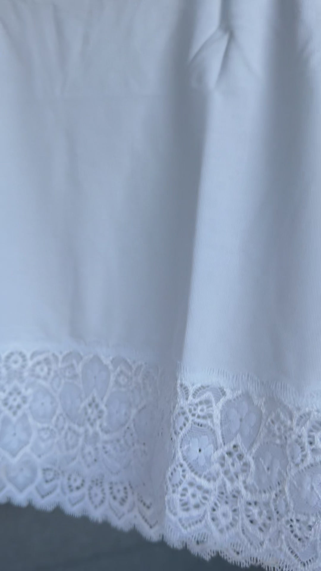 white underwear tank top with lace